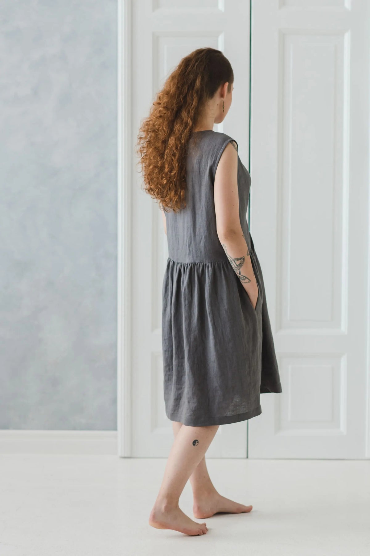 READY TO SHIP Simple Summer Linen Swing Dress Epic Linen