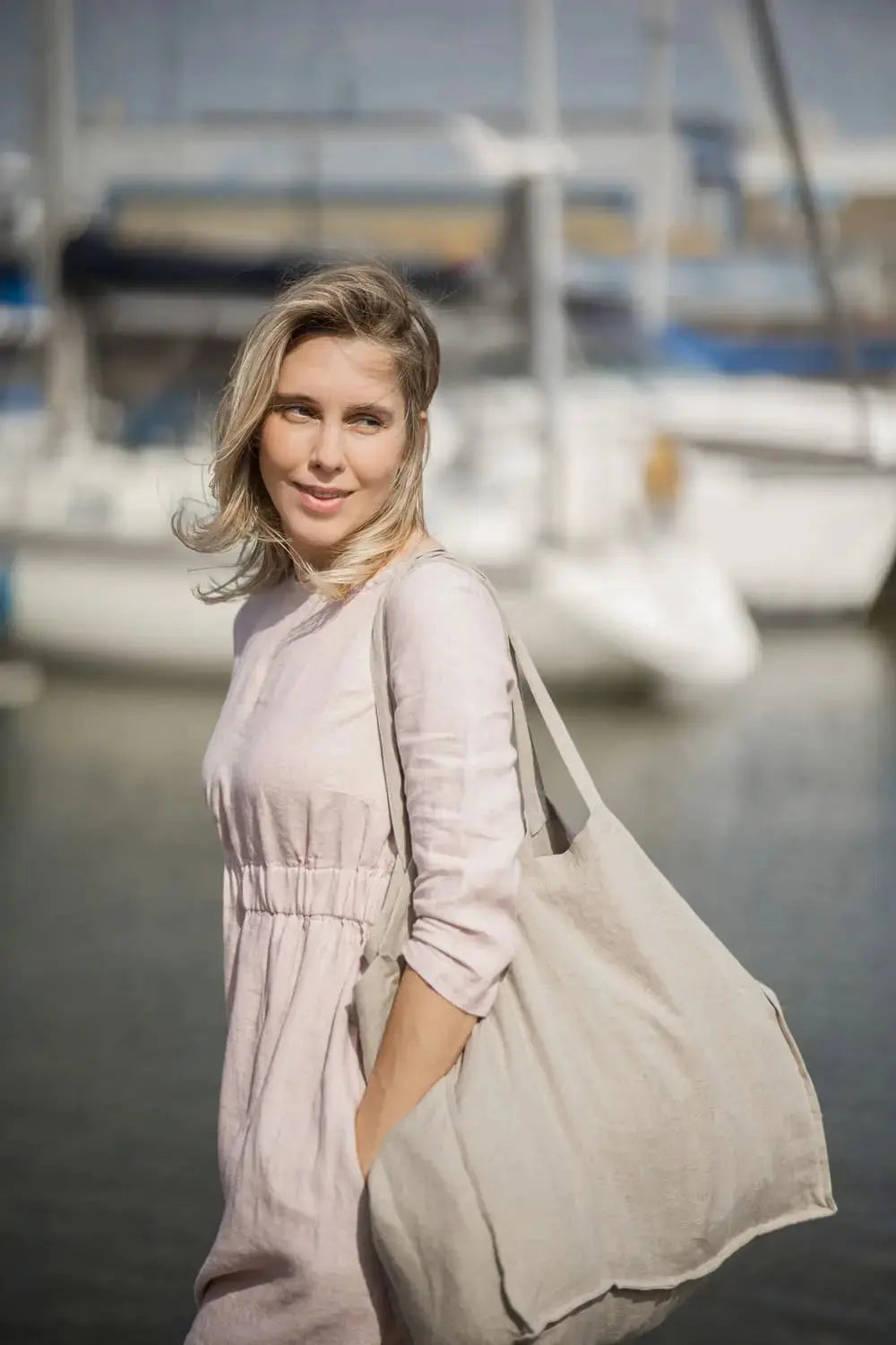 High-Waist Summer Linen Dress Epic Linen
