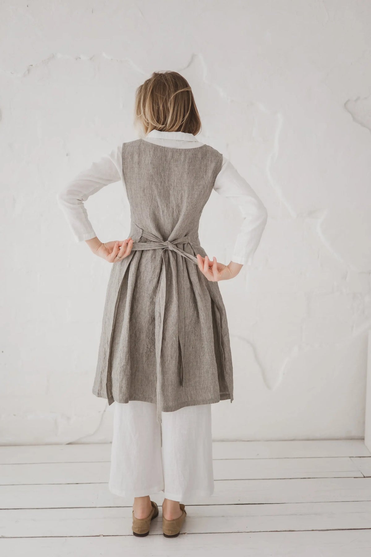 Convertible Linen Pinafore Dress Epic Linen