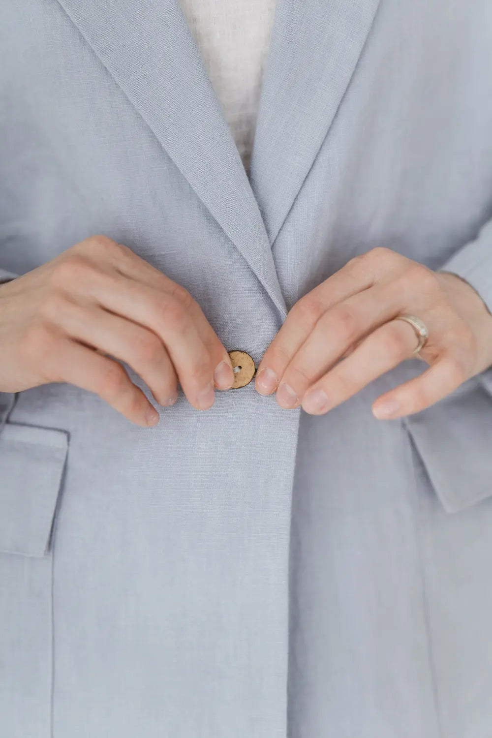 Minimalistischer Oversize-Leinenblazer