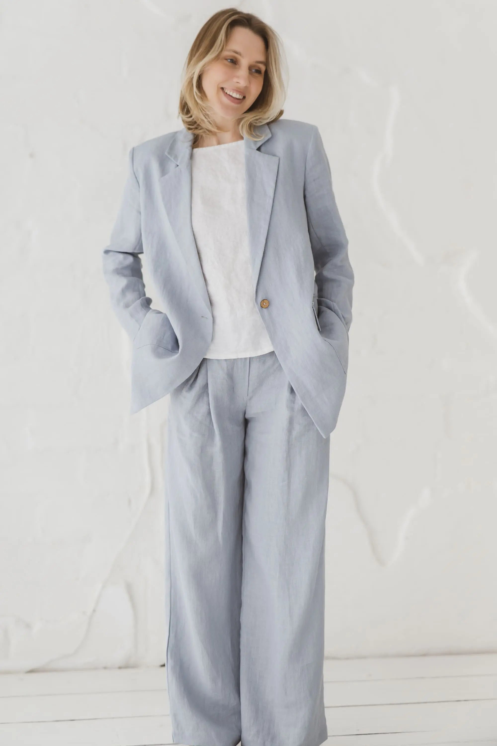 Minimalist Oversized Linen Blazer Epic Linen