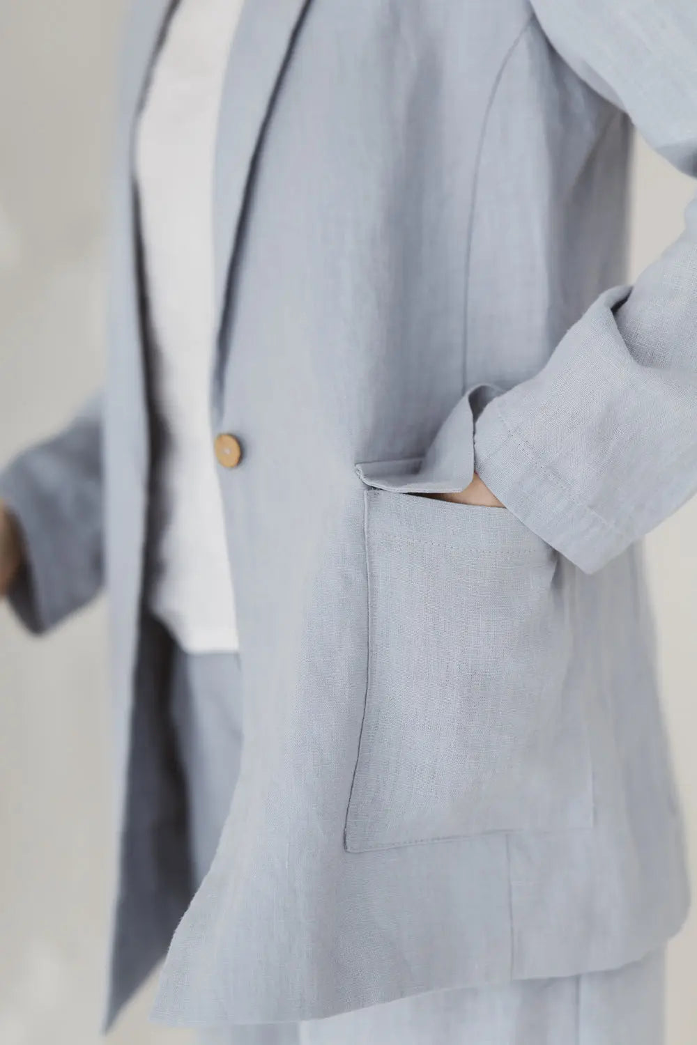 Minimalistischer Oversize-Leinenblazer