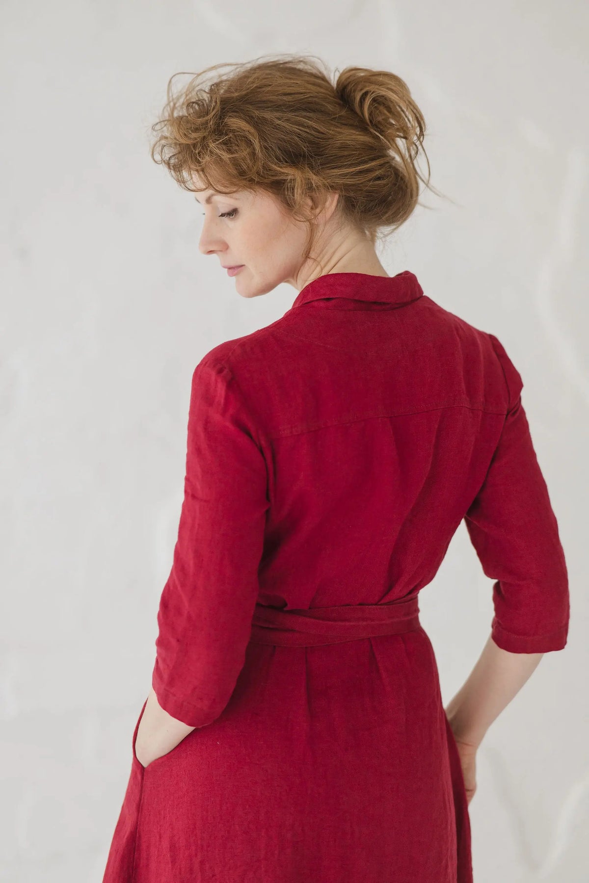 Linen Wrap Dress with Belt Epic Linen