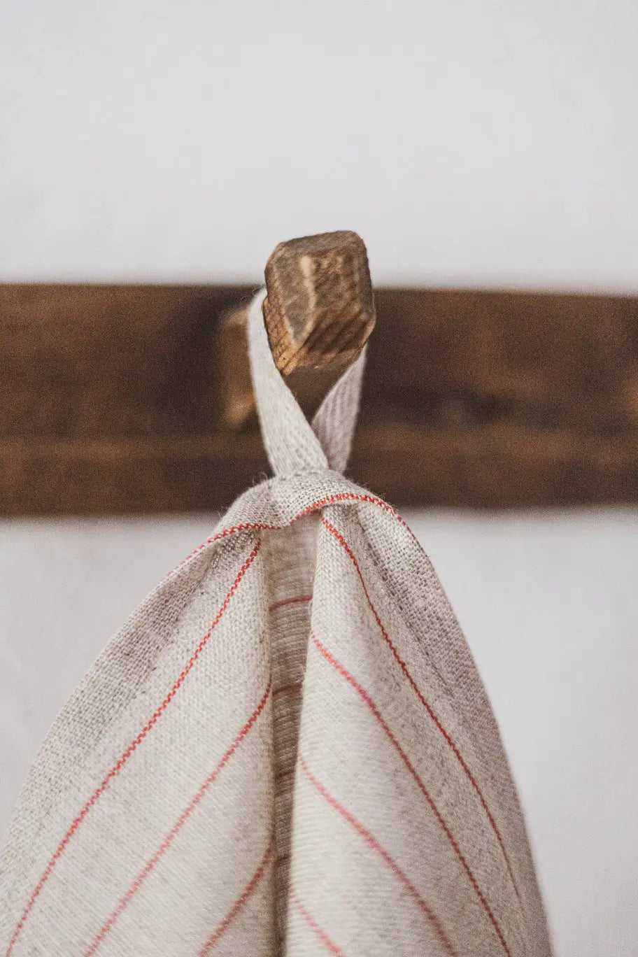 100% Pure Linen Kitchen Tea Towels In Red Stripes x 2 Epic Linen