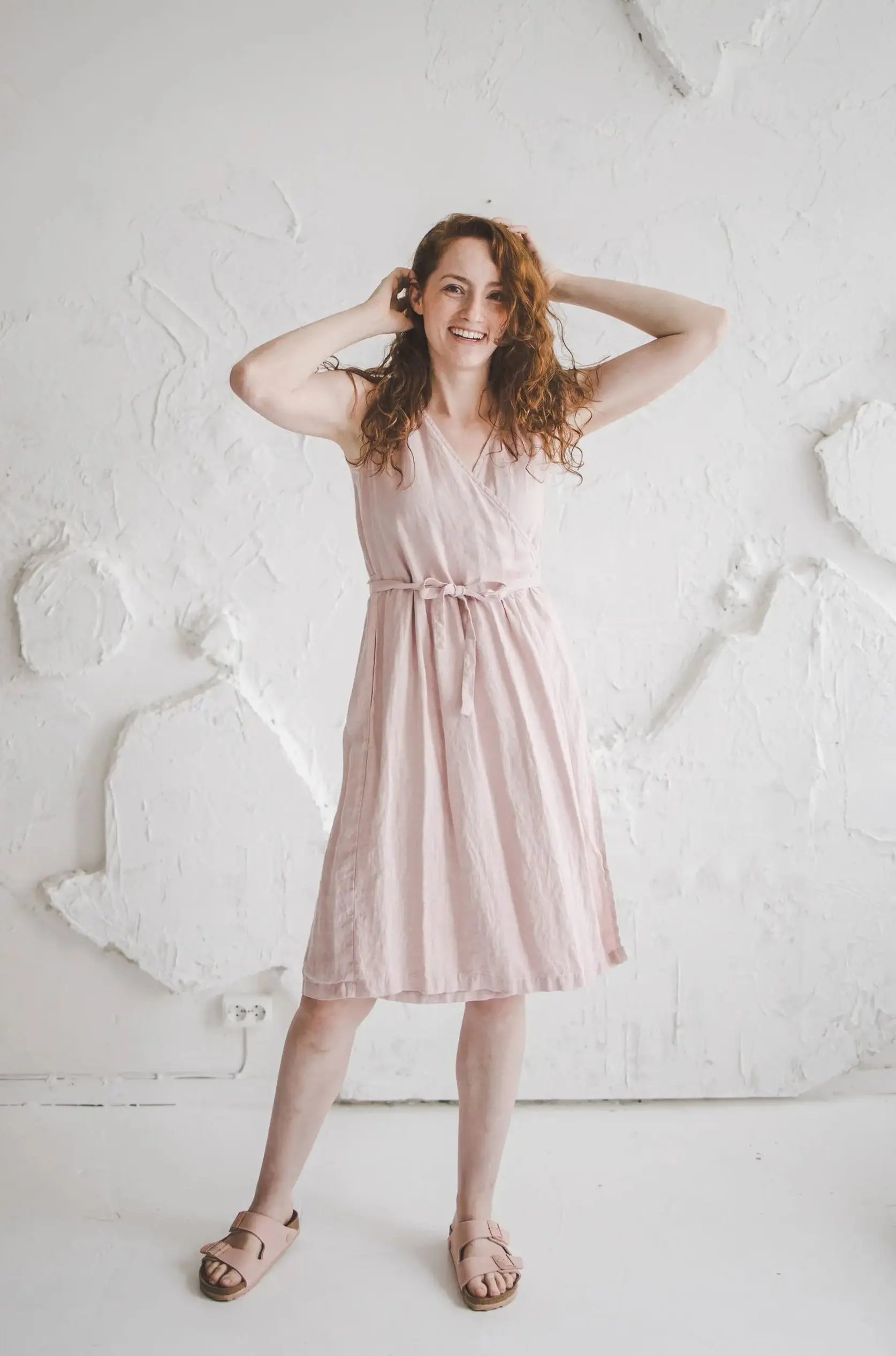 Wrap Linen Sleeveless Dress - Epic Linen conscious fashion