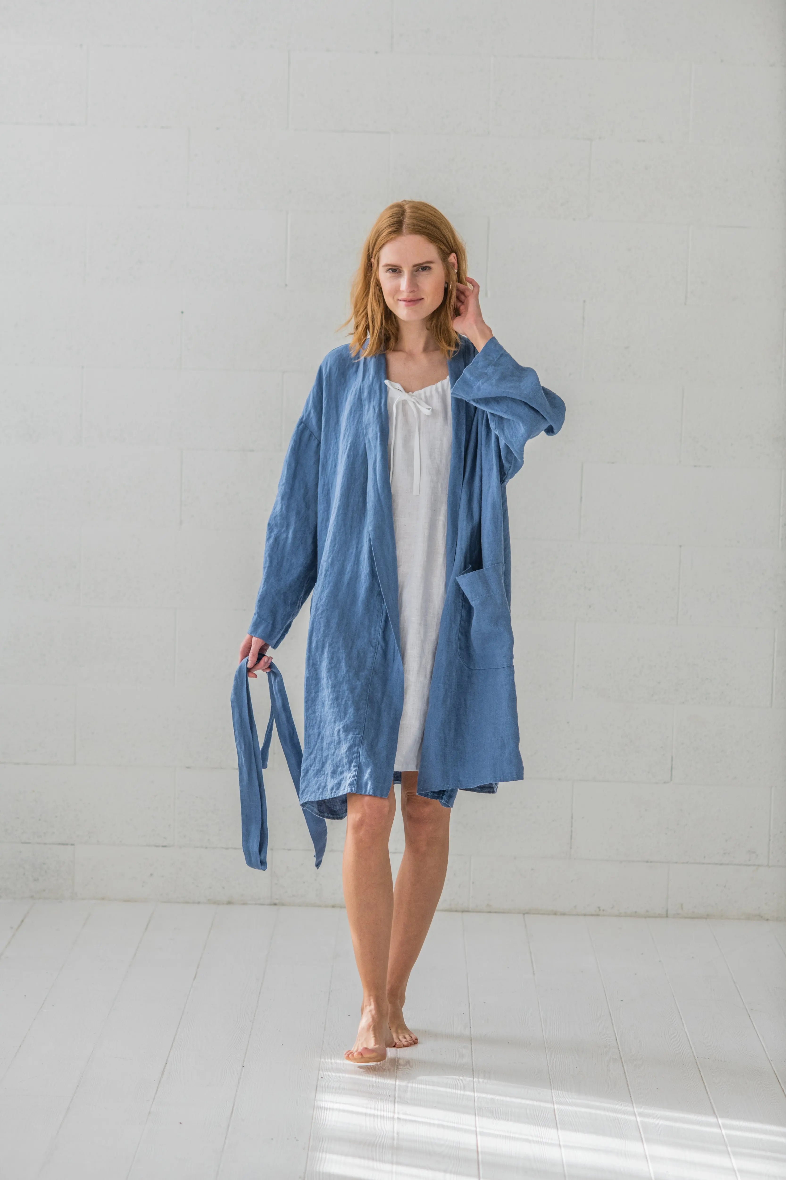 READY TO SHIP: Women's Linen Bathrobe - Epic Linen conscious fashion