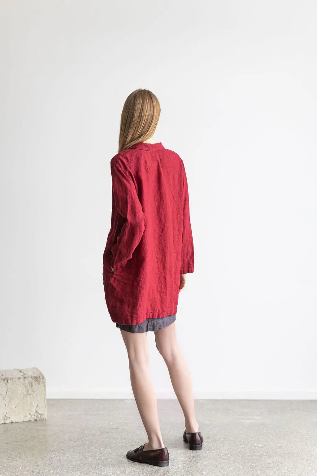 Eleganter Leinenblazer mit Taschen