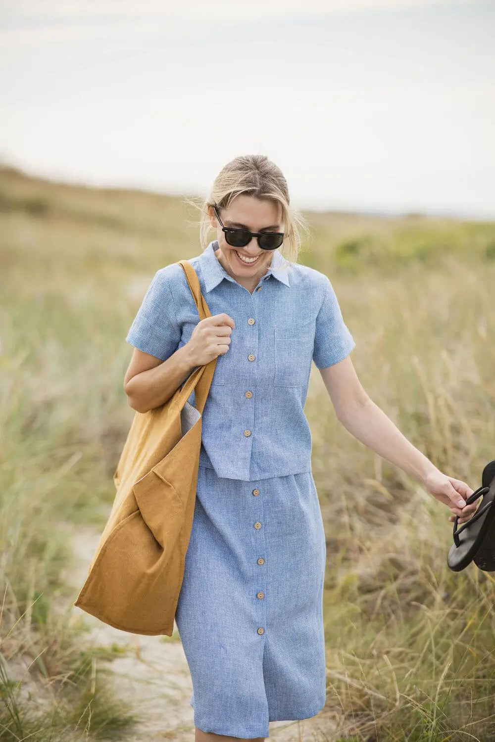 Senfgelbe Leinentragetasche – Das Golden Hour Carryall