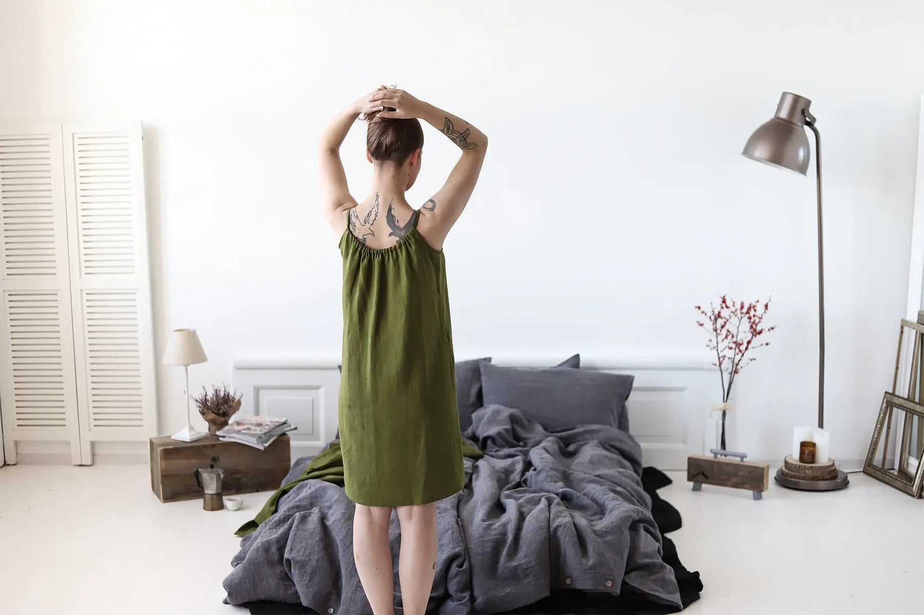 Linen Nightdress - Epic Linen luxury linen