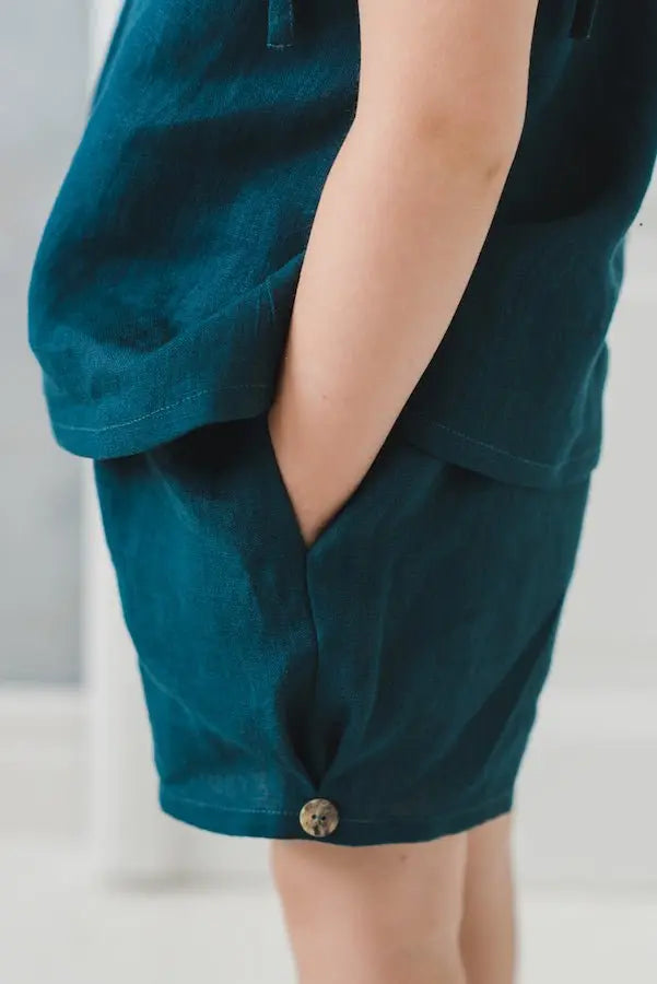 Linen Shorts set for Girls - Epic Linen luxury linen