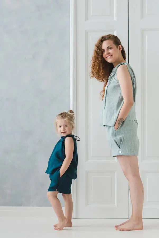 Linen Shorts set for Girls - Epic Linen luxury linen