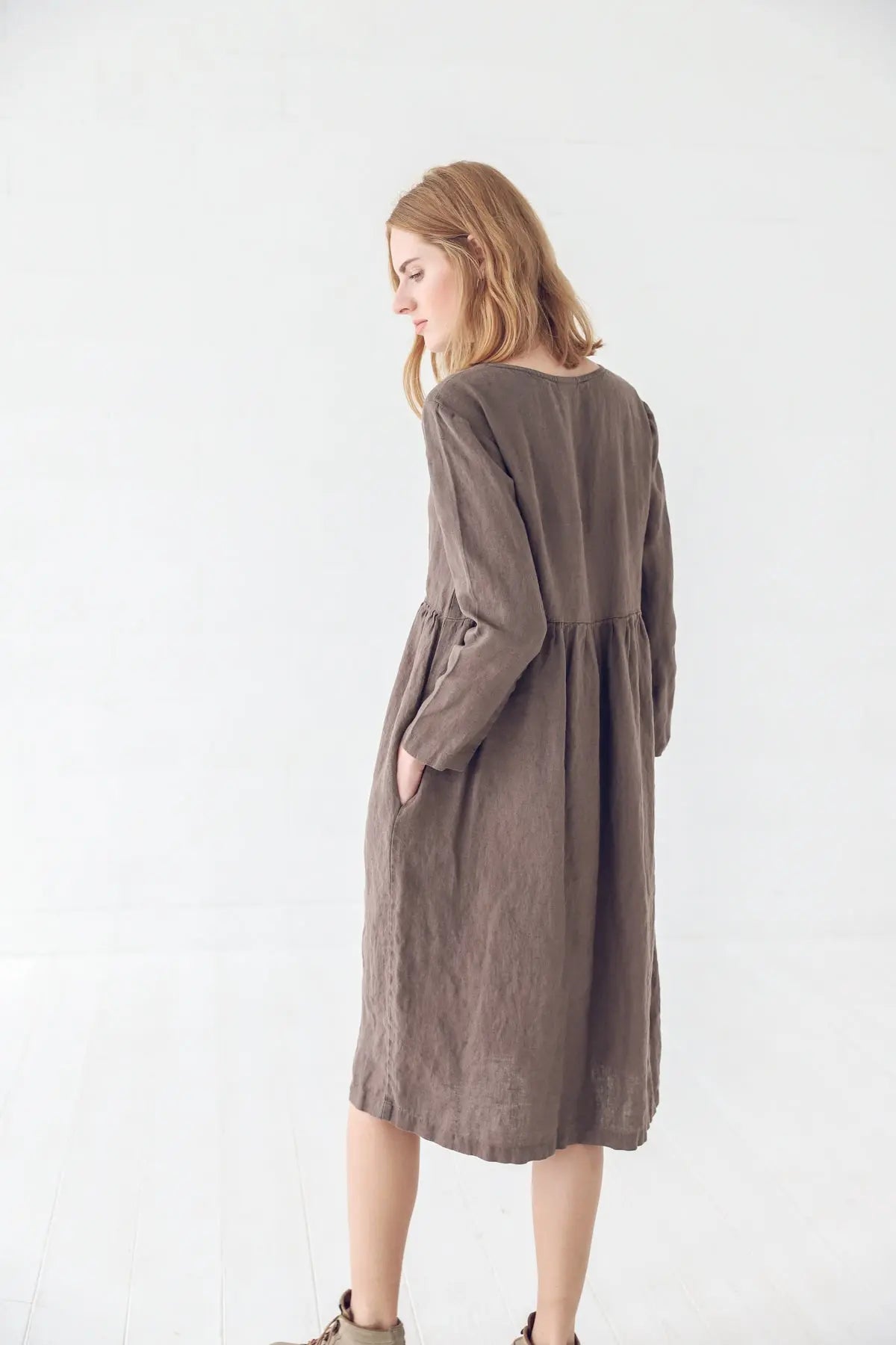 READY TO SHIP Linen Long Dress - Epic Linen luxury linen