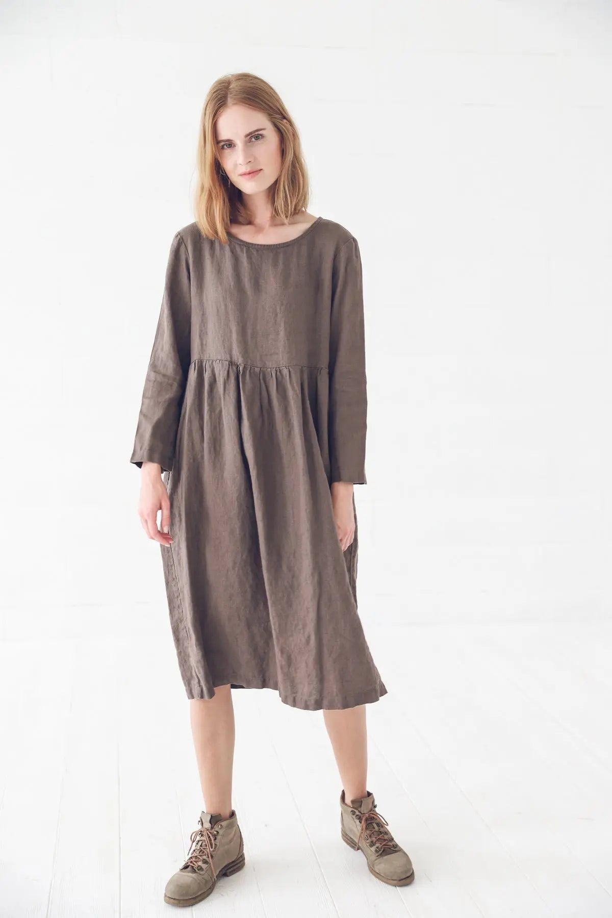 READY TO SHIP Linen Long Dress - Epic Linen luxury linen