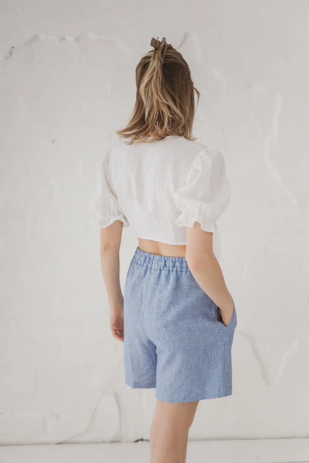 Leinen-Shorts – lockere Passform mit elastischem Bund