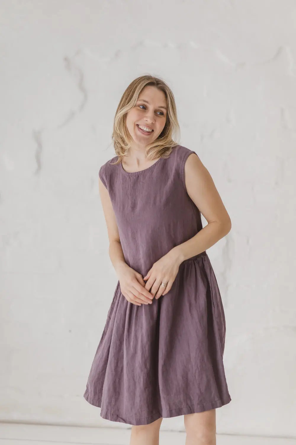 Leinenkleid mit Taschen