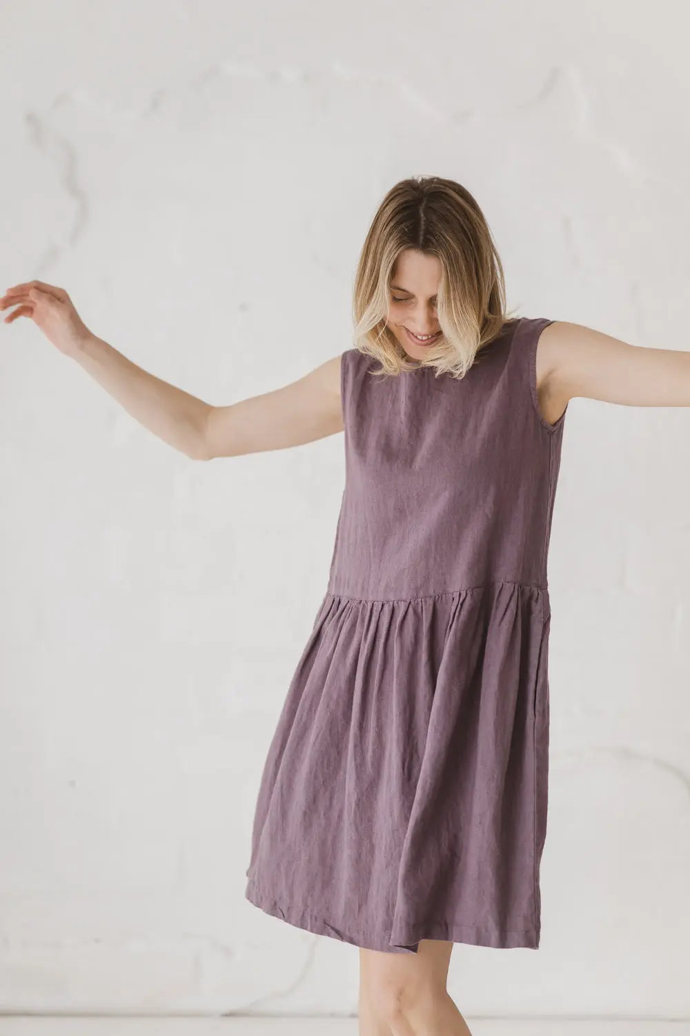 Leinenkleid mit Taschen