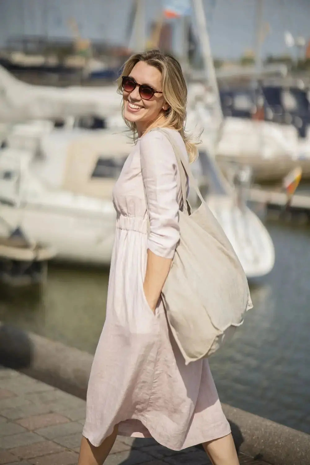 High-Waist Summer Linen Dress Epic Linen