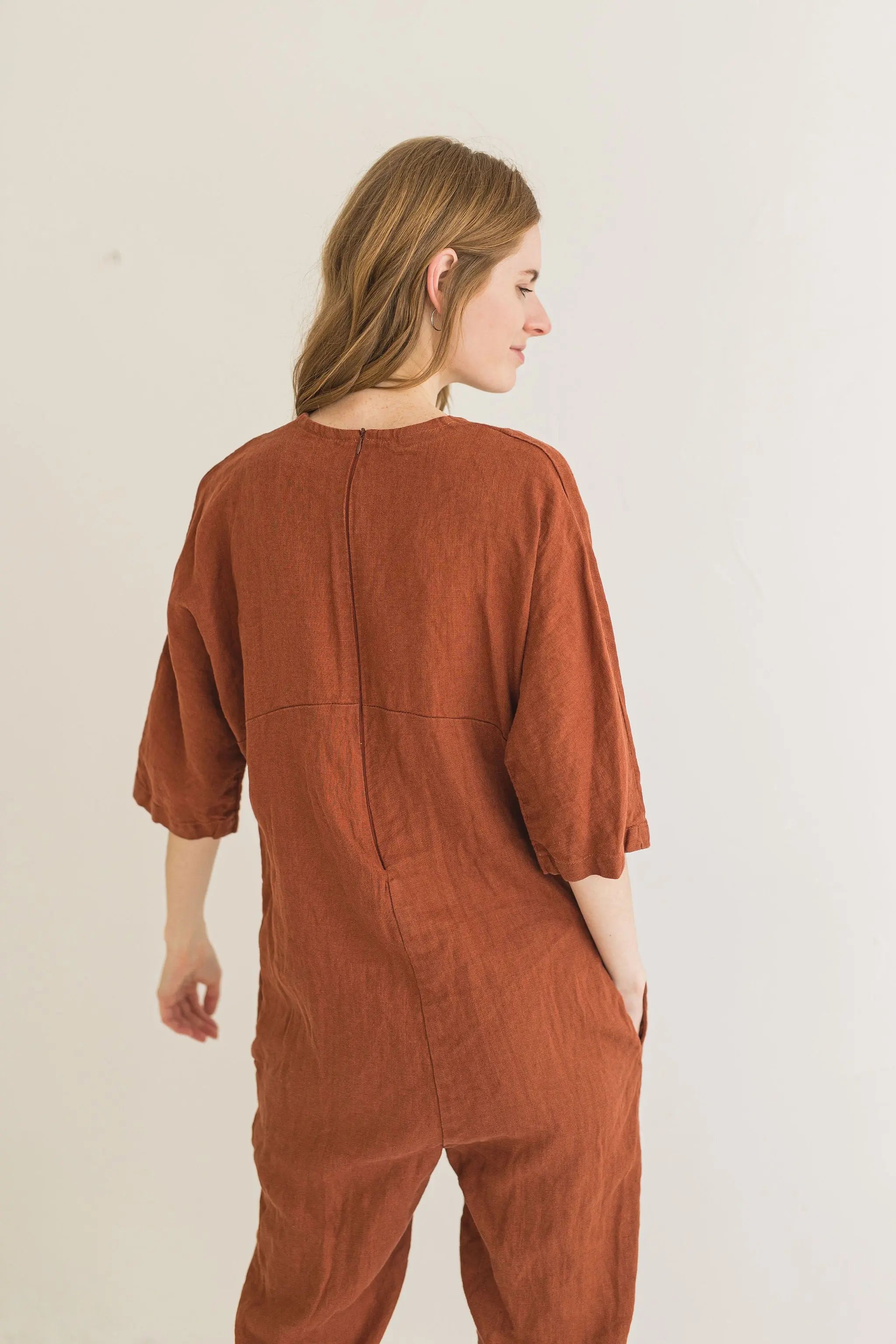 Linen Jumpsuit with Kimono Style Sleeves, Overall for women Epic Linen