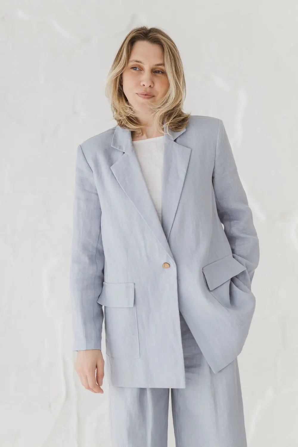 Minimalistischer Oversize-Leinenblazer