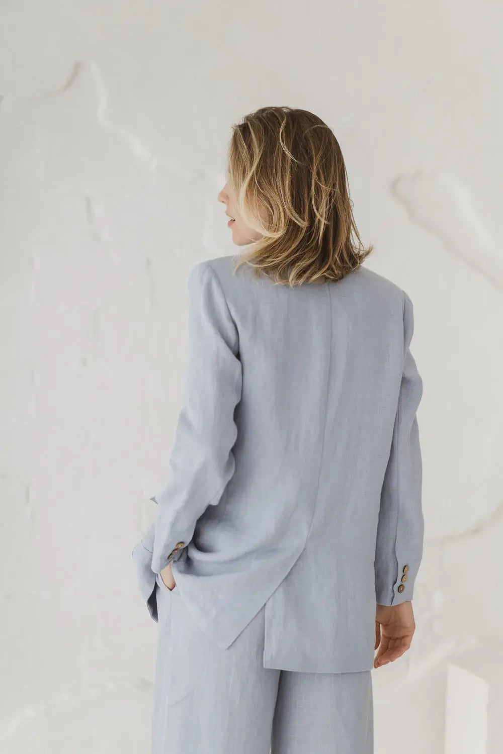Minimalistischer Oversize-Leinenblazer