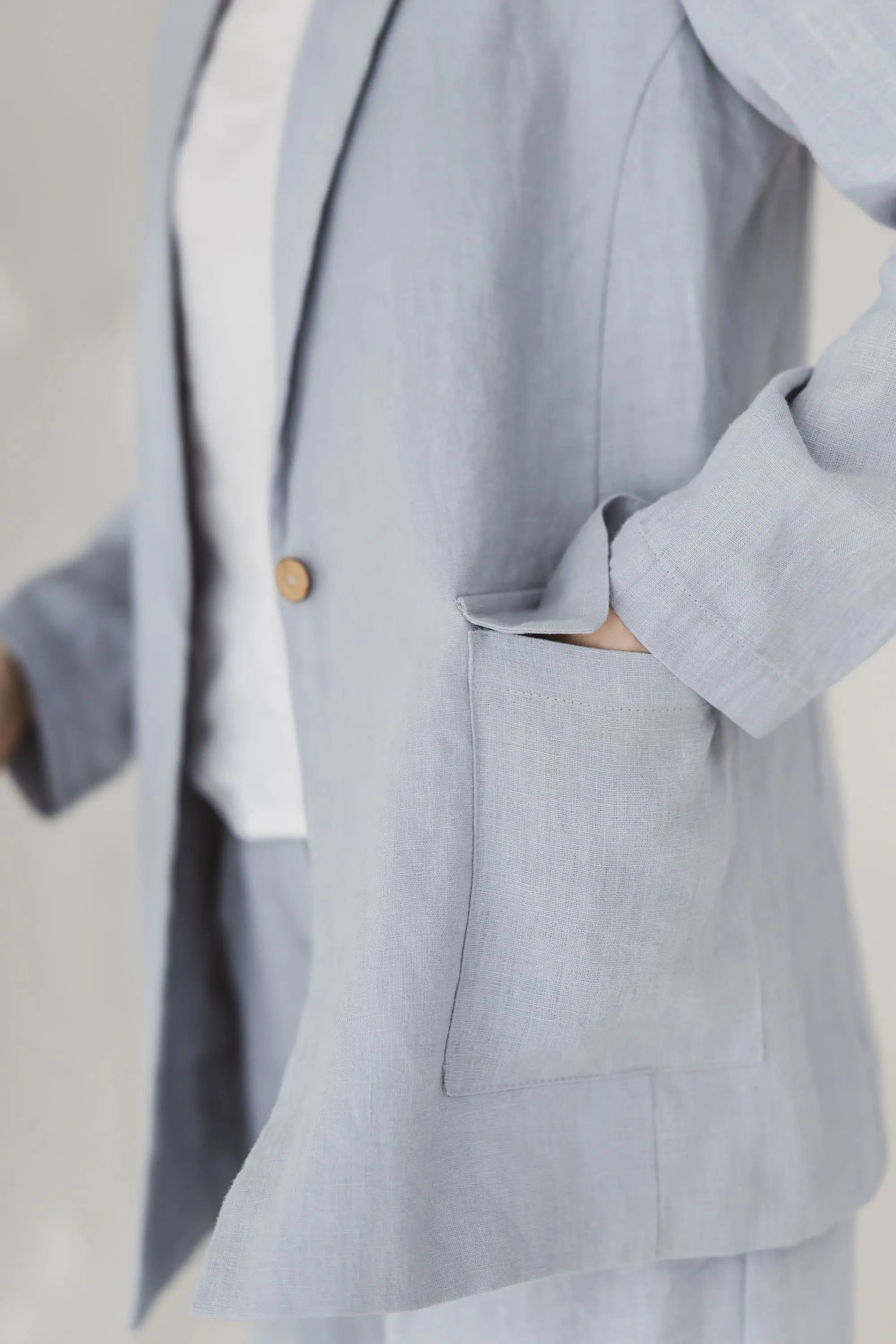 Minimalist Oversized Linen Blazer Epic Linen