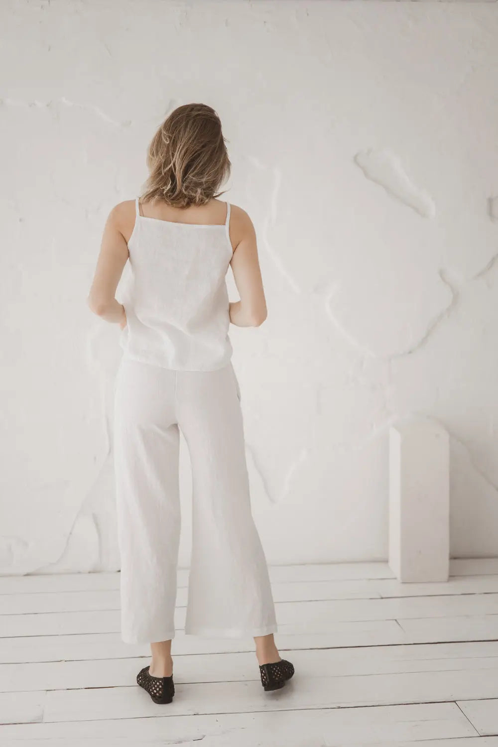Mid-Waist Leinen-Culottes – Leichte Alltagshose
