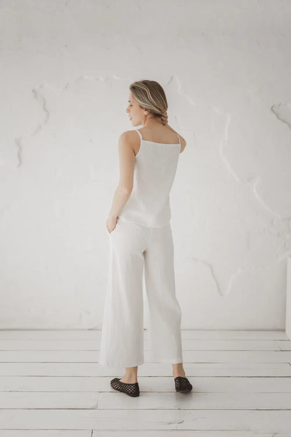 Mid-Waist Leinen-Culottes – Leichte Alltagshose
