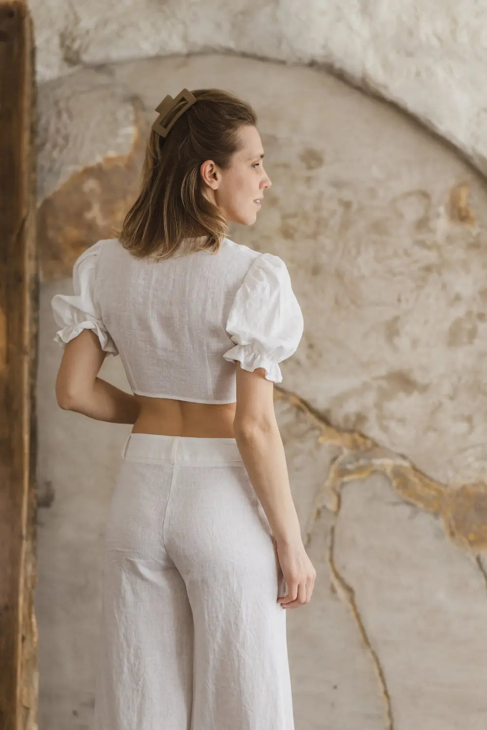 Mid-Waist Leinen-Culottes – Leichte Alltagshose