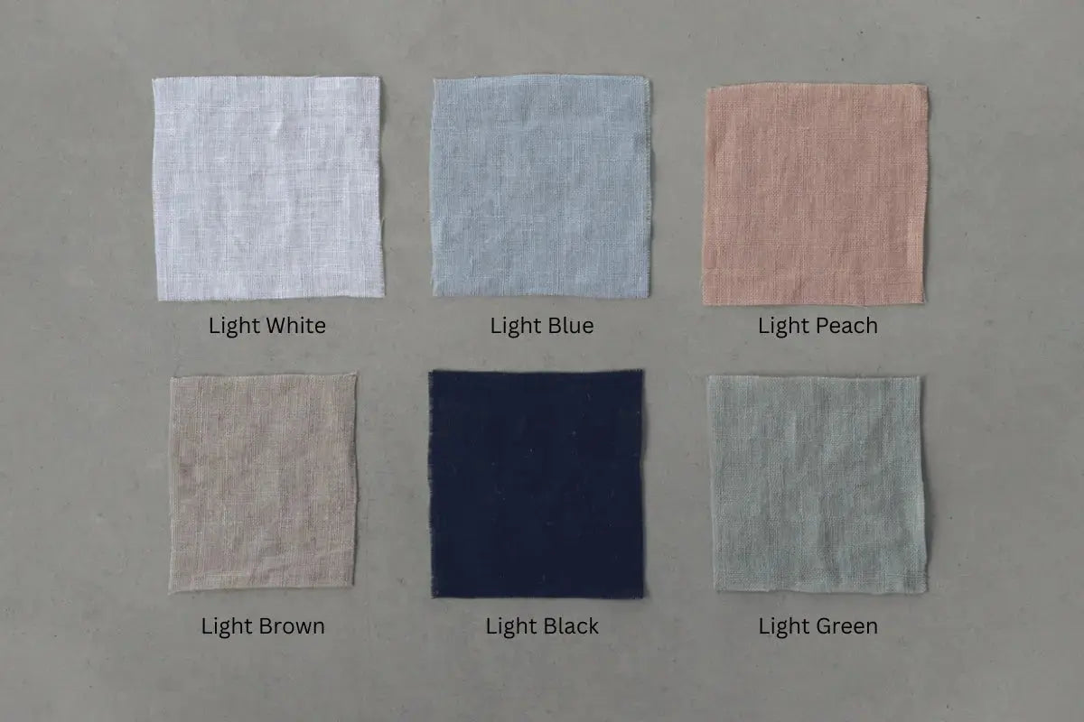 Lightweight and Gauze Linen Colour Fabric Swatches / Sample Pack Standard Shipping Epic Linen