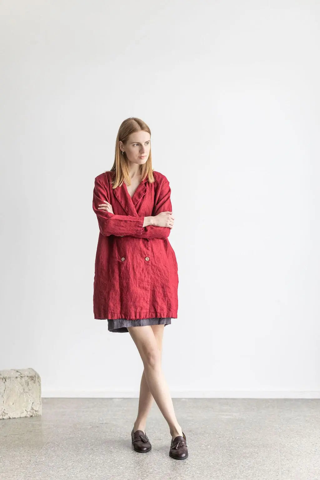Classy Linen Blazer with Pockets