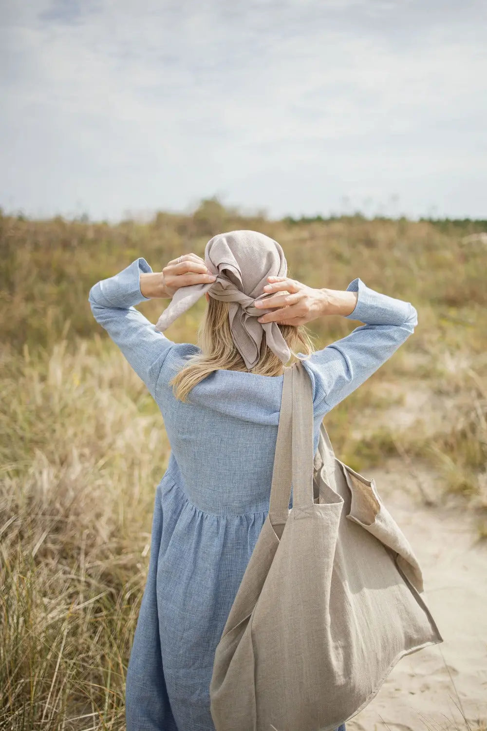 Leichte Leinen-Strandtasche – Weiche Tragetasche