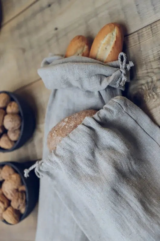 French  Linen Bread Bag for Baguette Epic Linen