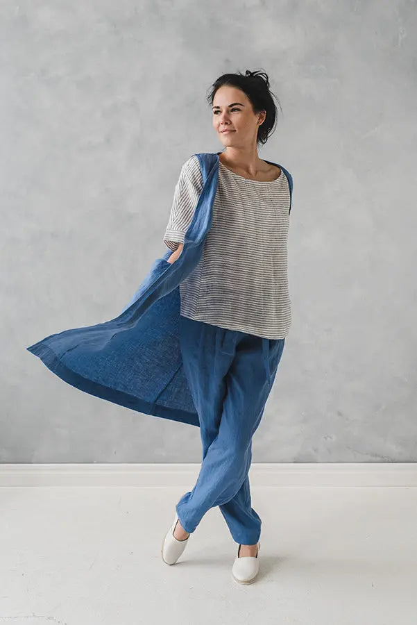 Linen Long Vest Cardigan - Epic Linen conscious fashion