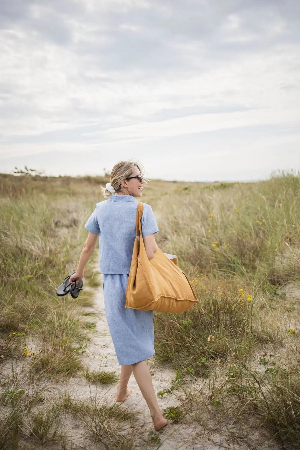 Senfgelbe Leinentragetasche – Das Golden Hour Carryall