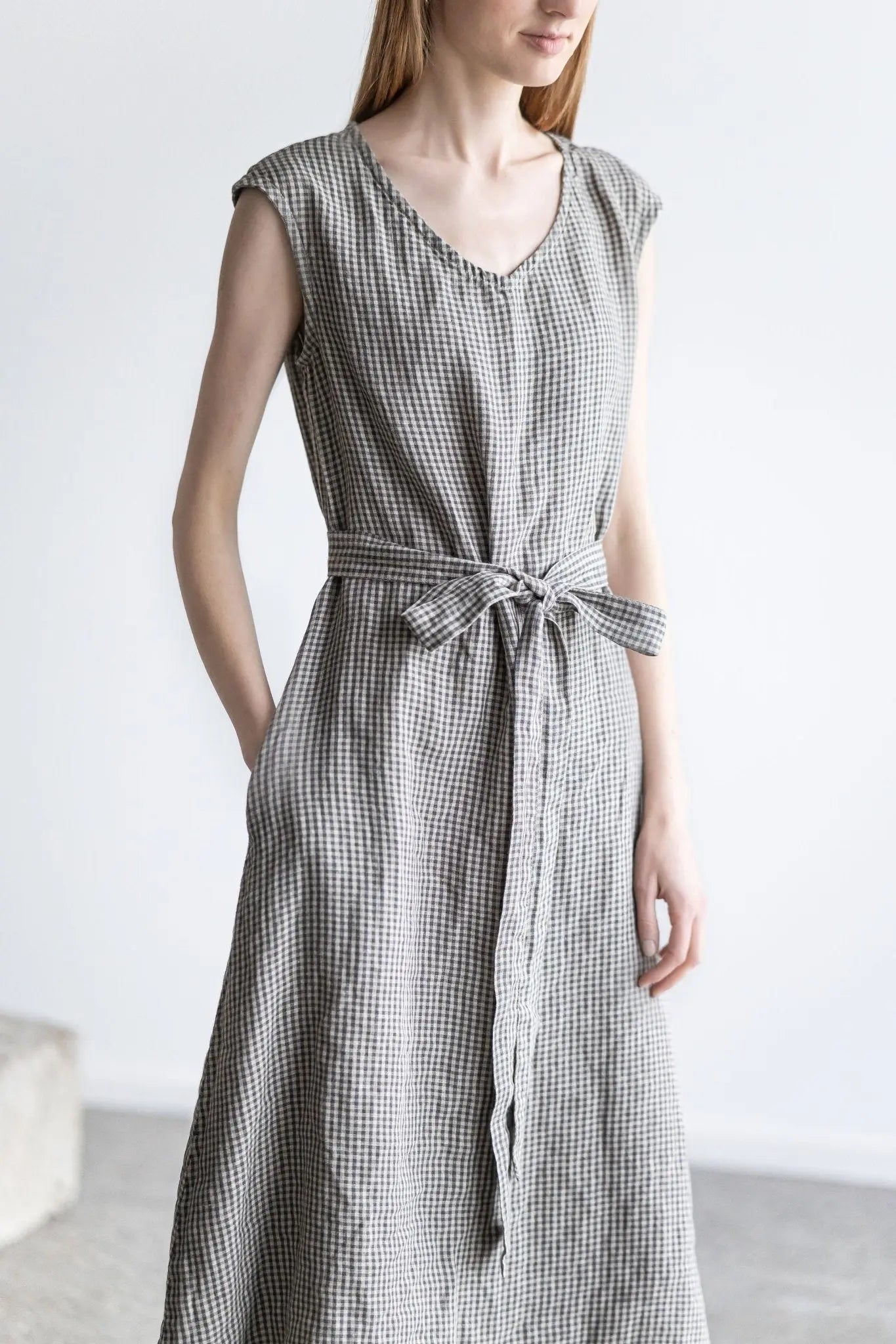 READY TO SHIP Elegant Linen Maxi Dress - Epic Linen luxury linen