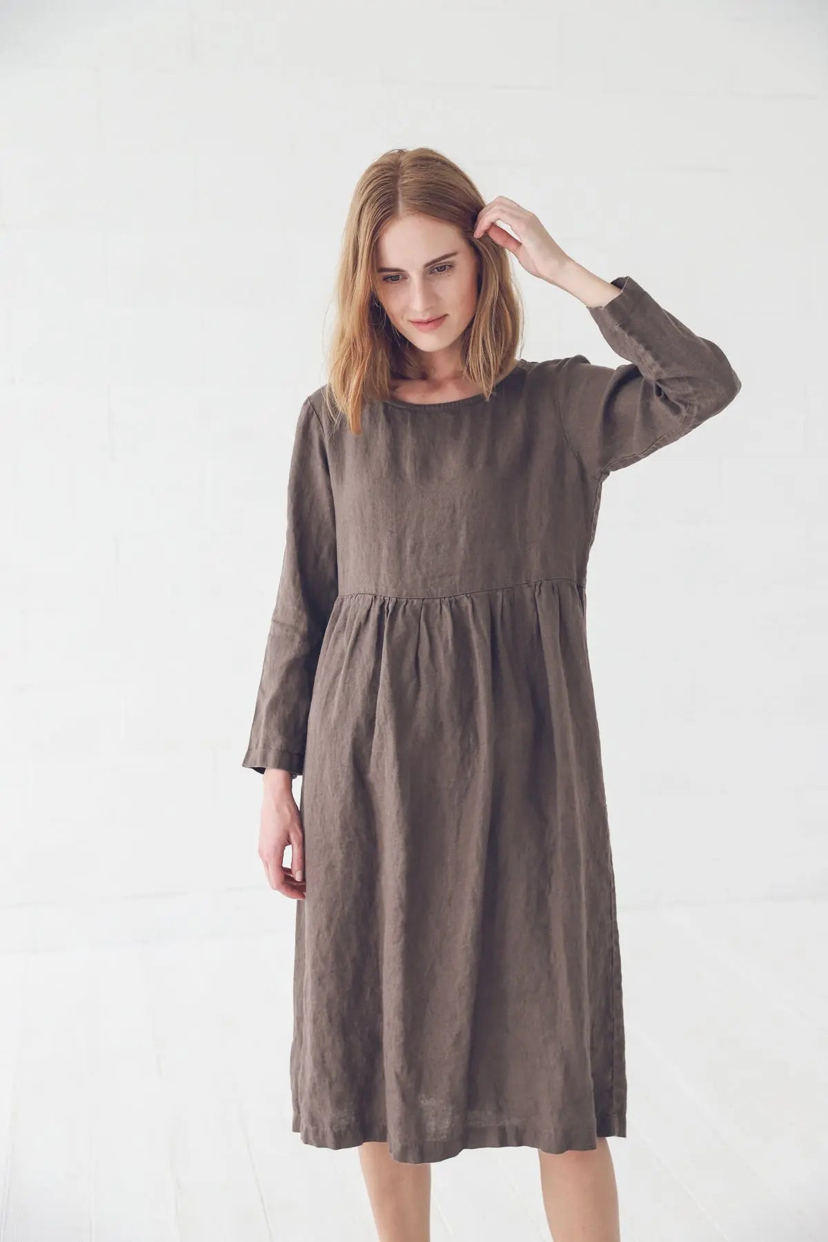READY TO SHIP Linen Long Dress - Epic Linen luxury linen