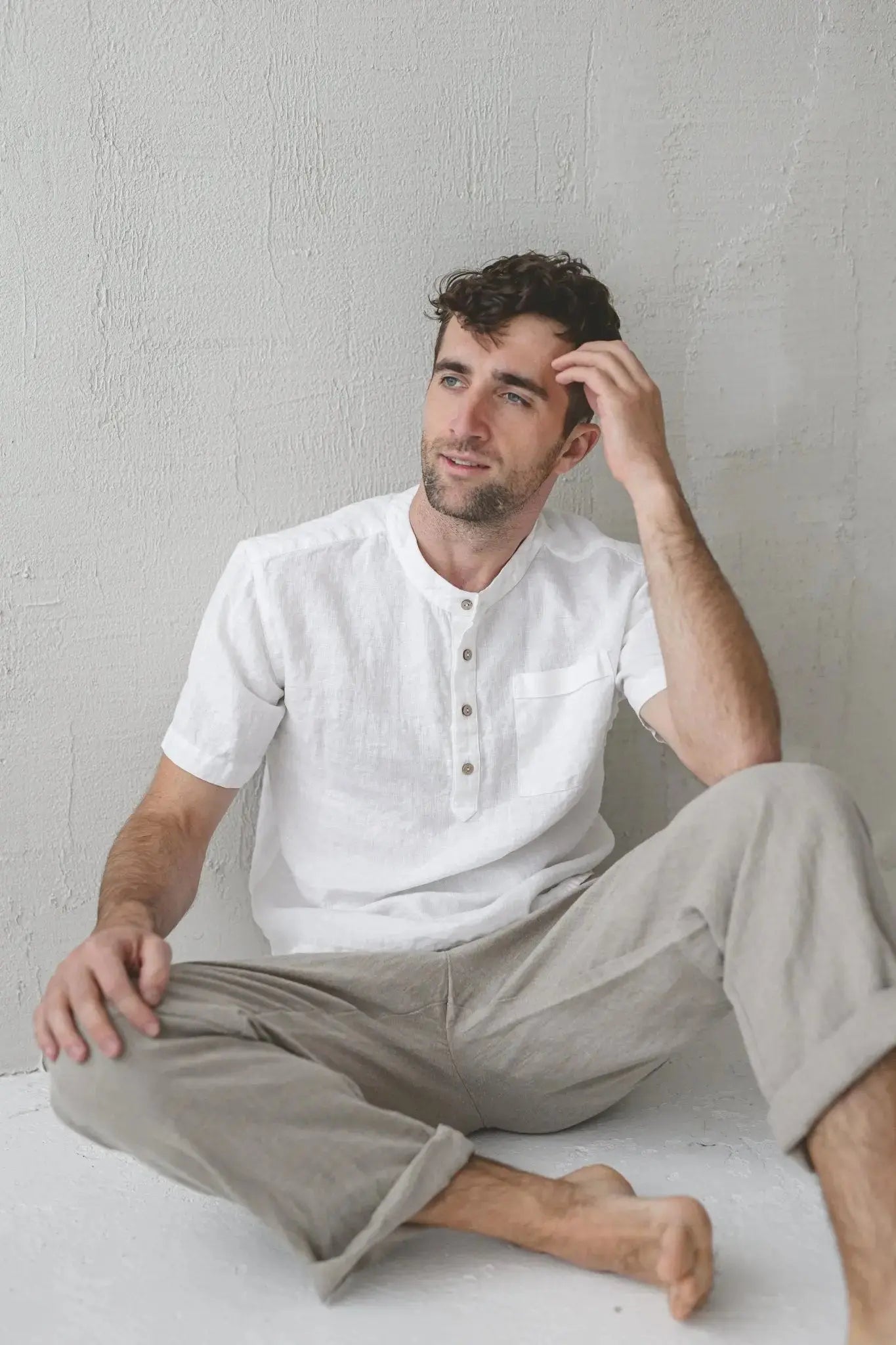 Short Sleeve Linen Top - Epic Linen luxury linen