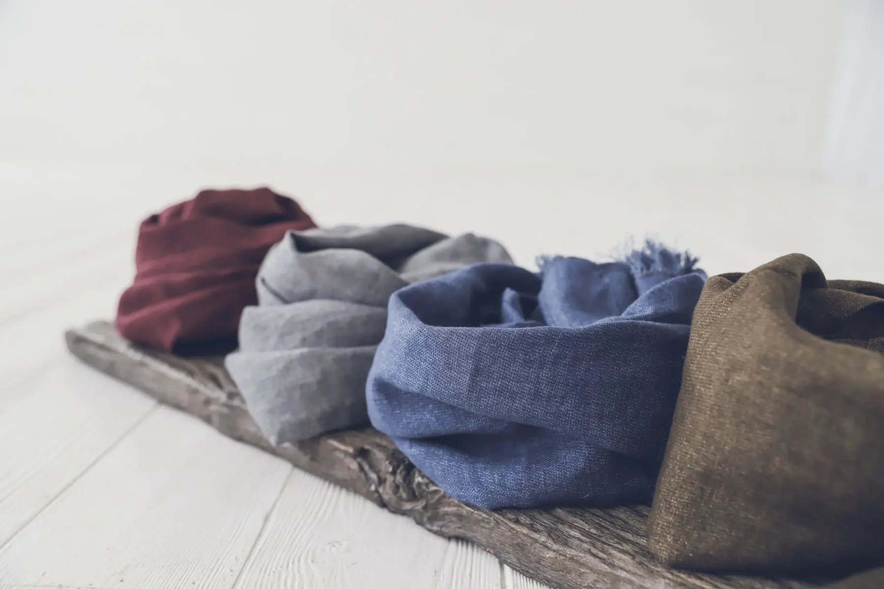 Wool Linen Scarf in a Sustainable Gift Box - Epic Linen luxury linen